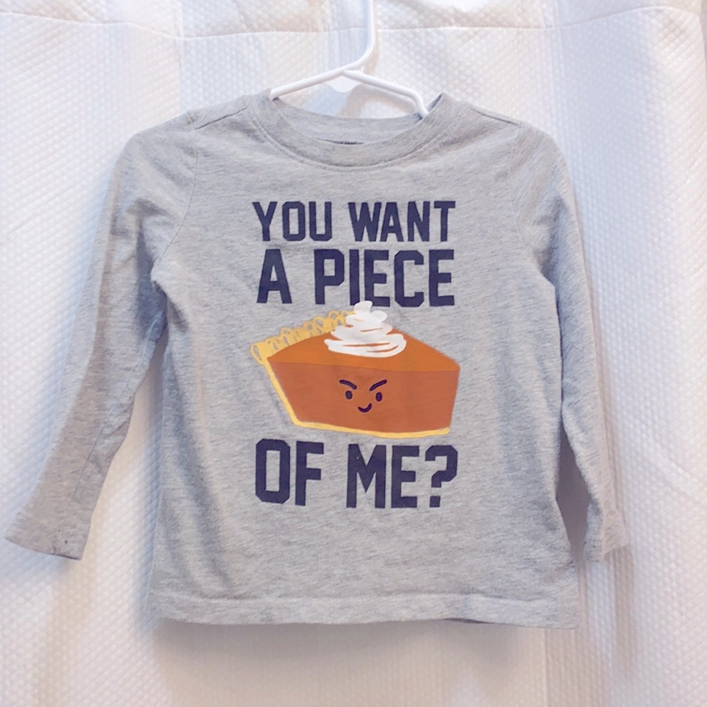 Grey toddler boys long sleeve shirt